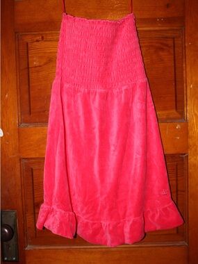 Juicy Couture Vibrant Pink Smocked Swim Coverup